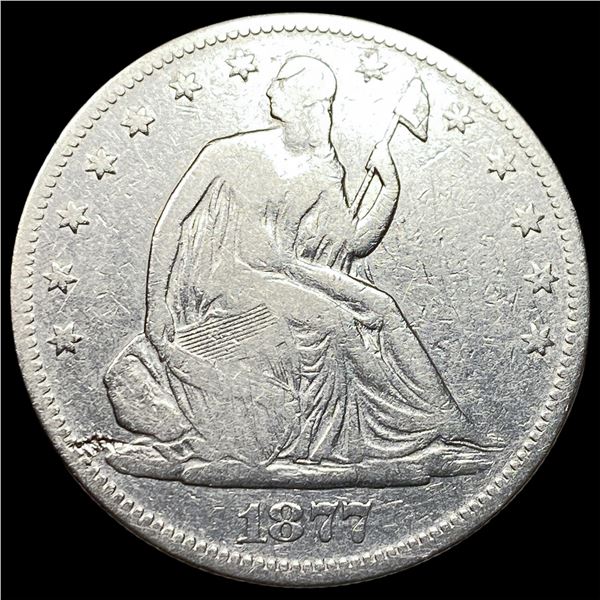 1877 Seated Liberty Half Dollar LIGHTLY  CIRCULATED
