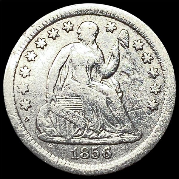 1856-O Silver Seated Liberty Half Dime NEARLY UNCIRCULATED