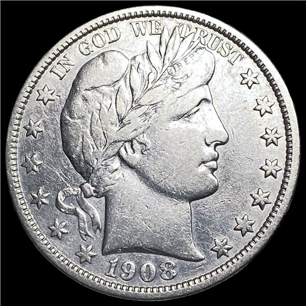1908-D Silver Barber Half Dollar NEARLY  UNCIRCULATED