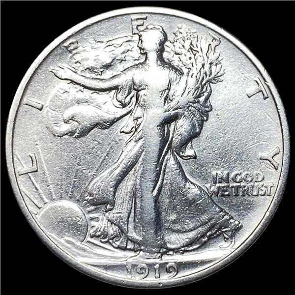 1919 Walking Liberty Half Dollar LIGHTLY  CIRCULATED