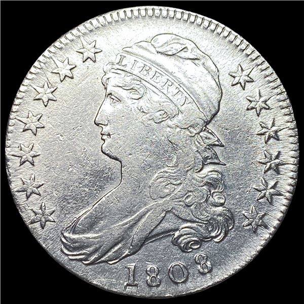 1808 Silver Capped Bust Half Dollar NEARLY UNCIRCULATED