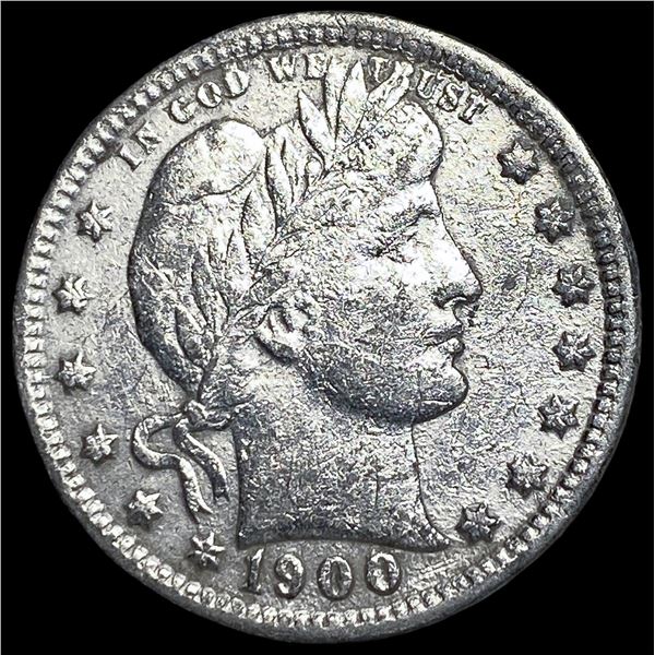 1900 Barber Silver Quarter HIGH GRADE
