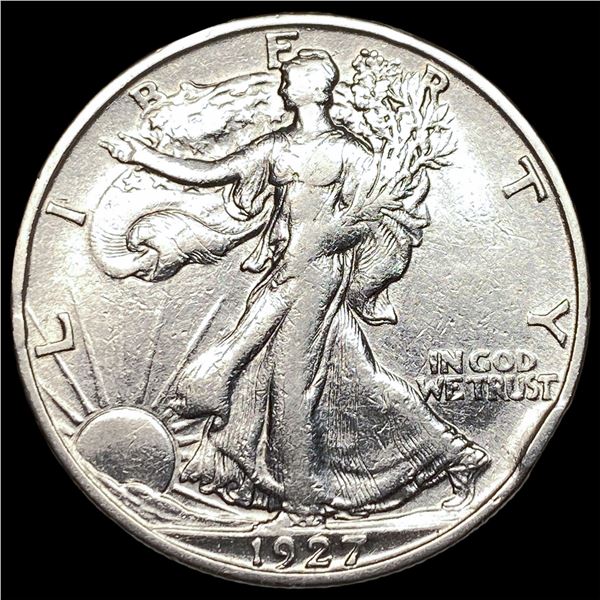 1927-S Silver Walking Liberty Half Dollar NEARLY UNCIRCULATED