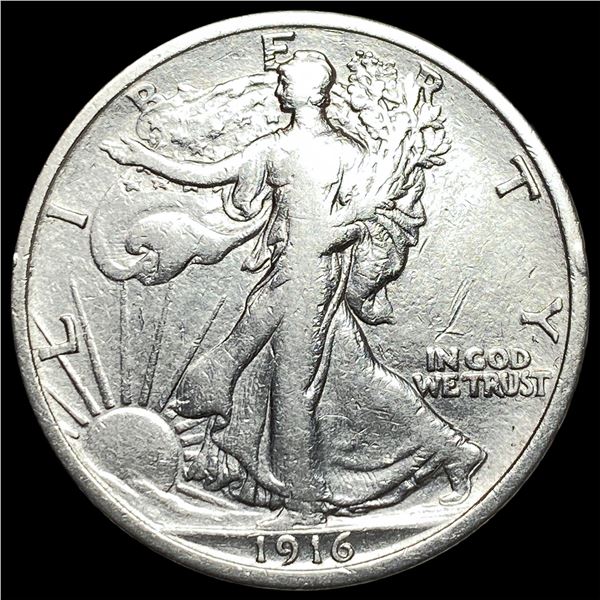1916 Walking Liberty Half Dollar LIGHTLY  CIRCULATED