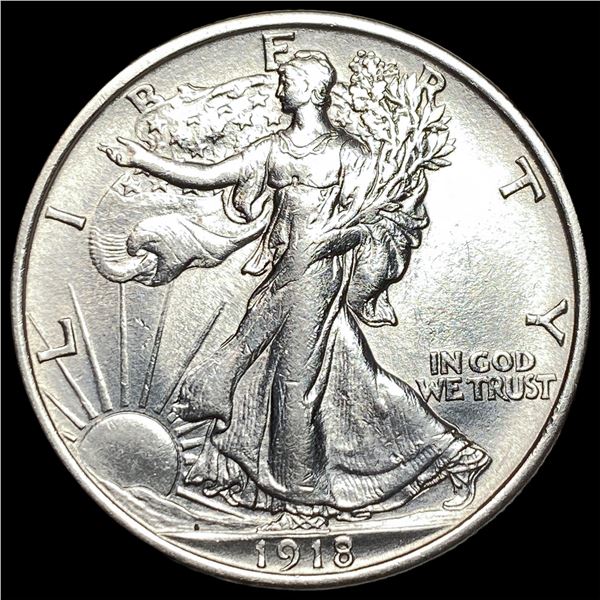 1918-D Walking Liberty Half Dollar CLOSELY UNCIRCULATED