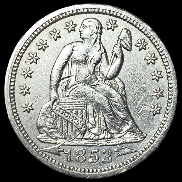 1853 Arrows Seated Liberty Dime CLOSELY  UNCIRCULATED