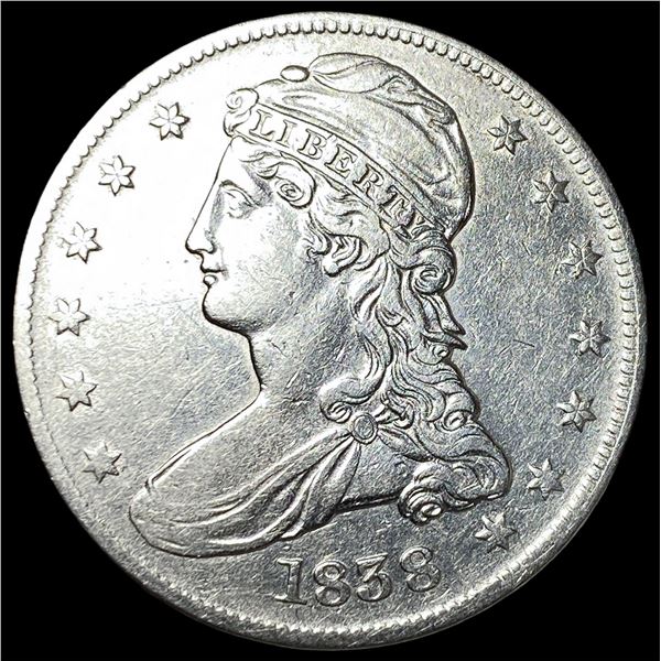 1838 Capped Bust Half Dollar CLOSELY  UNCIRCULATED