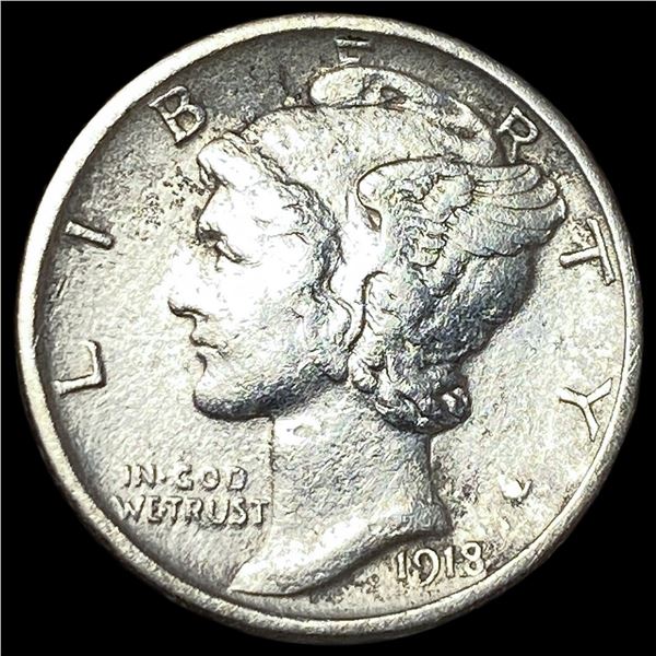 1918-S Silver Mercury Dime HIGH GRADE