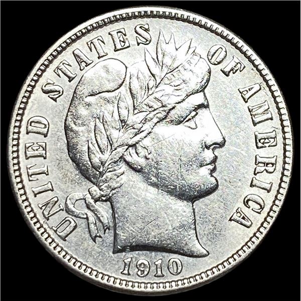 1910-D Silver Barber Dime LIGHTLY CIRCULATED