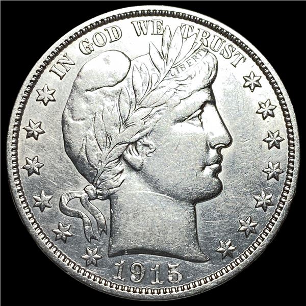 1915-D Silver Barber Half Dollar NEARLY  UNCIRCULATED
