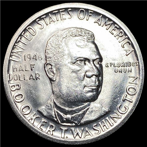 1946 Silver Booker T. Washington Half Dollar CHOICE BU