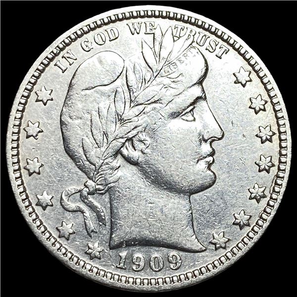 1909-D Silver Barber Quarter CLOSELY  UNCIRCULATED
