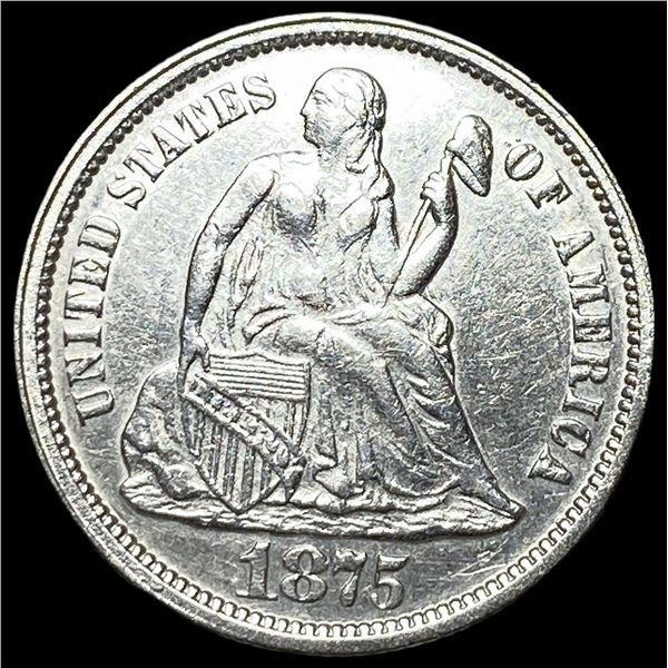 1875 Seated Liberty Dime CLOSELY UNCIRCULATED