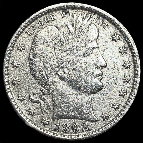 1892 Silver Barber Quarter HIGH GRADE