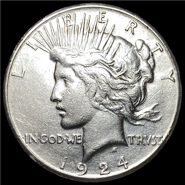 1924-S Silver Peace Dollar NEARLY UNCIRCULATED