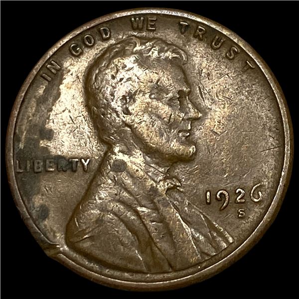1926-S Lincoln Wheat Cent NEARLY UNCIRCULATED