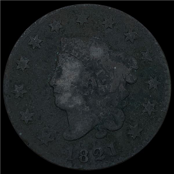 1821 Coronet Head Large Cent NICELY CIRCULATED