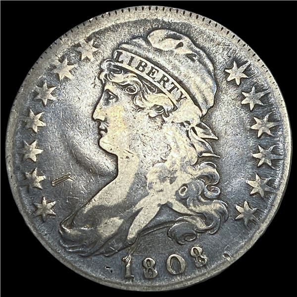 1808 Capped Bust Half Dollar NEARLY  UNCIRCULATED