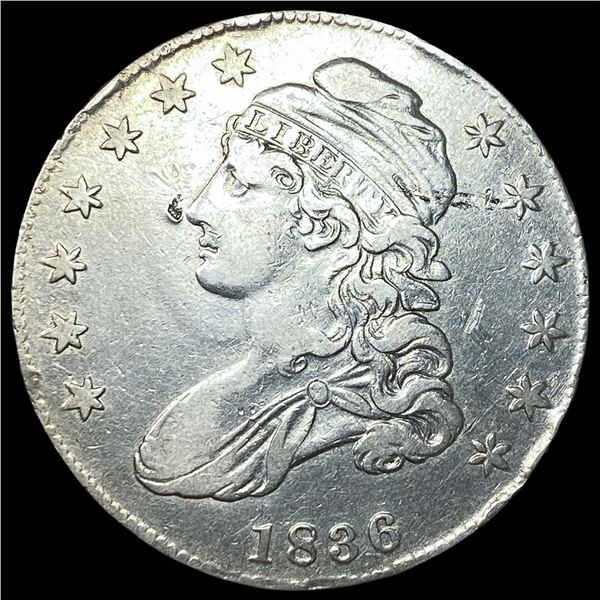 1836 Capped Bust Half Dollar NEARLY  UNCIRCULATED