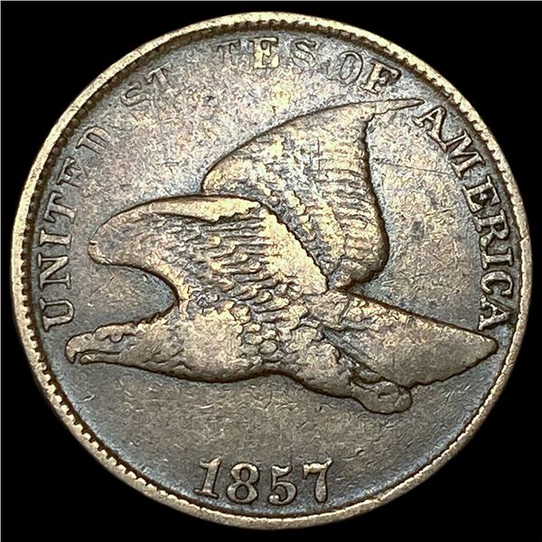 1857 Flying Eagle Cent ABOUT UNCIRCULATED