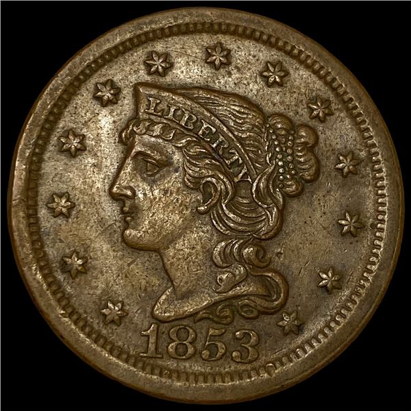 1853 Braided Hair Large Cent CLOSELY  UNCIRCULATED