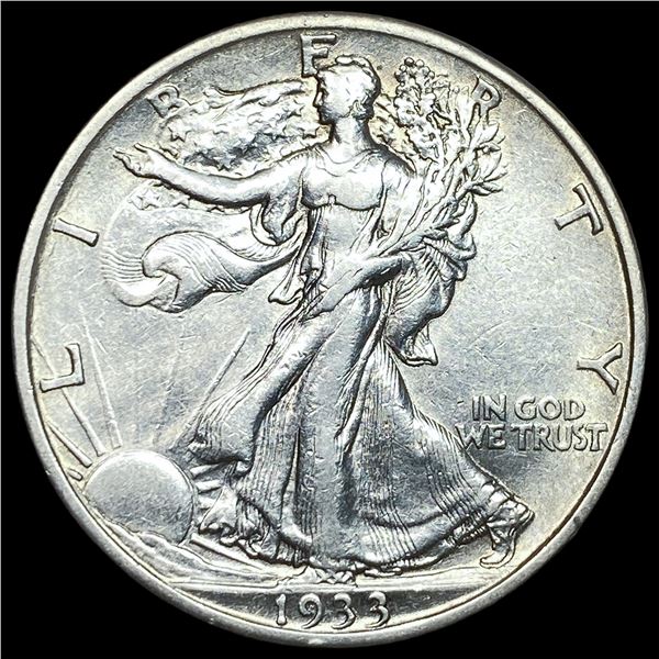 1933-S Silver Walking Liberty Half Dollar  CLOSELY UNCIRCULATED