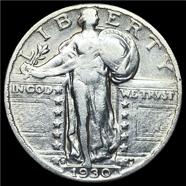 1930-S Silver Standing Liberty Quarter  LIGHTLY CIRCULATED