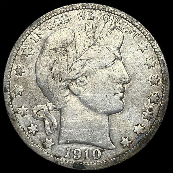 1910-S Silver Barber Half Dollar ABOUT UNCIRCULATED