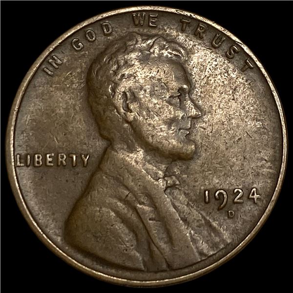 1924-D Lincoln Wheat Cent NEARLY UNCIRCULATED