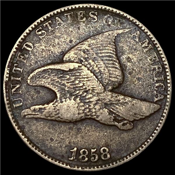 1858 Flying Eagle Cent NEARLY UNCIRCULATED