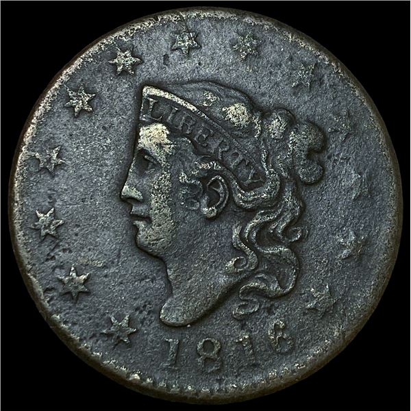 1816 Coronet Head Large Cent NEARLY  UNCIRCULATED