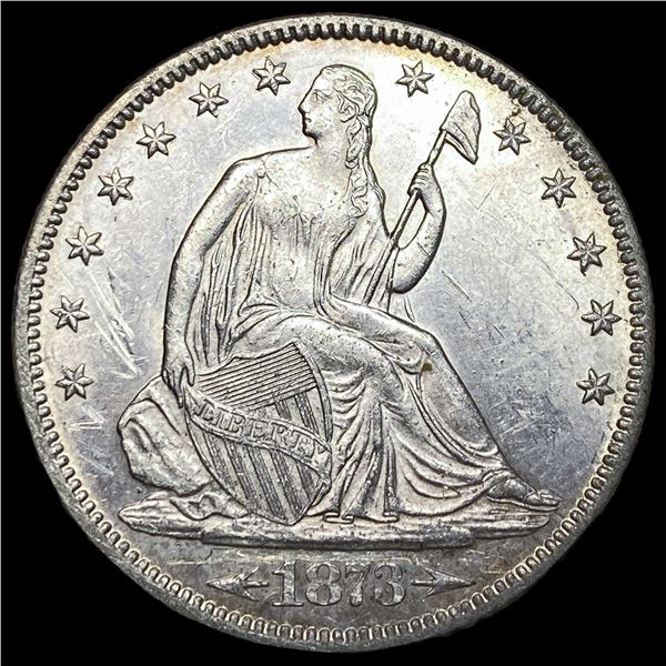 1873 Arrows Seated Liberty Half Dollar  CLOSELY UNCIRCULATED