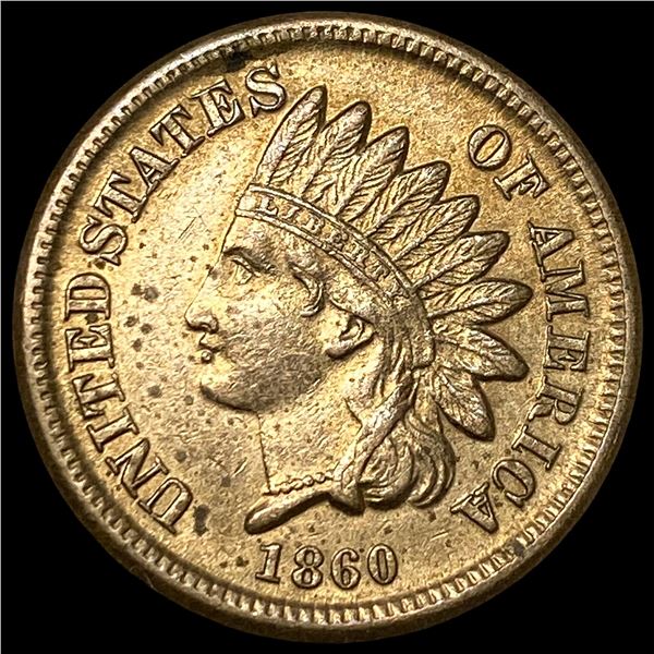 1860 Indian Head Cent CHOICE AU