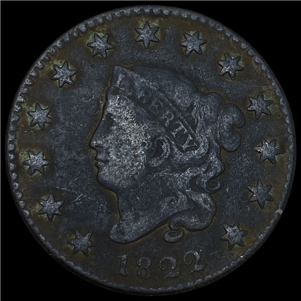 1822 Coronet Head Large Cent LIGHTLY CIRCULATED