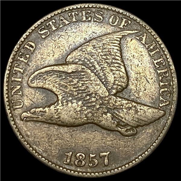 1857 Flying Eagle Cent NEARLY UNCIRCULATED
