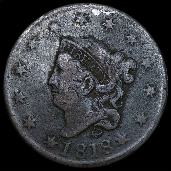 1818 Coronet Head Large Cent LIGHTLY  CIRCULATED