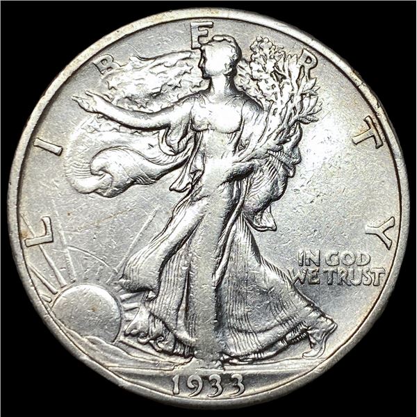 1933-S Walking Liberty Half Dollar NEARLY UNCIRCULATED