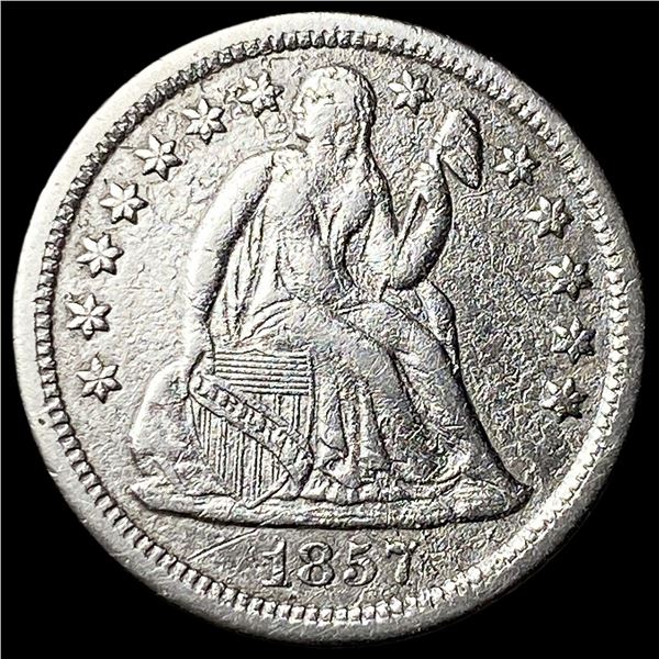 1857-O Silver Seated Liberty Dime CLOSELY  UNCIRCULATED
