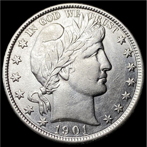 1901 Silver Barber Half Dollar CLOSELY  UNCIRCULATED