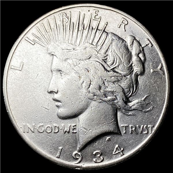1934-S Silver Peace Dollar NEARLY  UNCIRCULATED