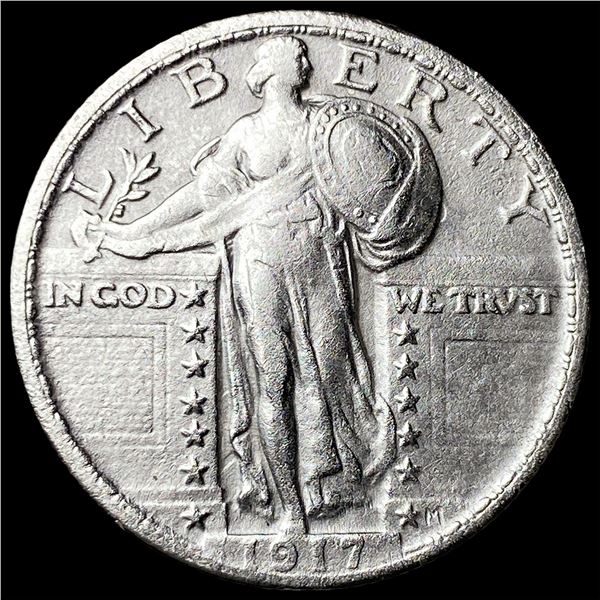 1917 Type 2 Standing Liberty Quarter NEARLY UNCIRCULATED
