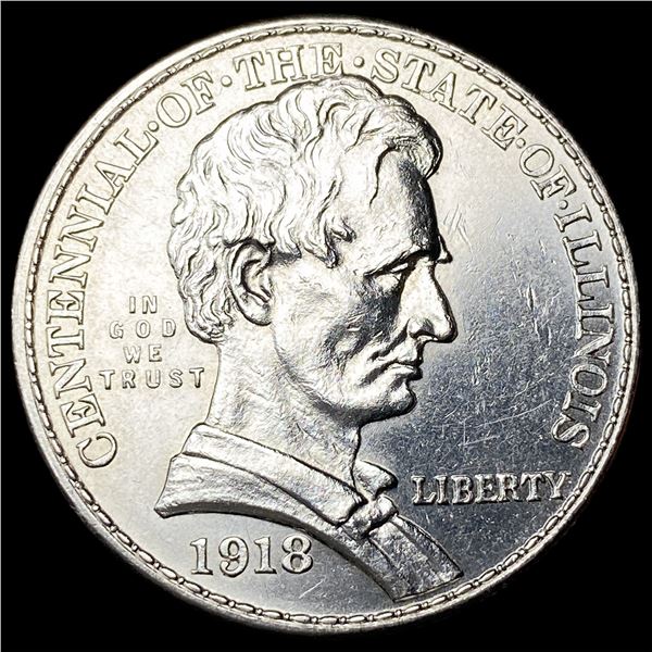 1918 Silver Illinois Half Dollar UNCIRCULATED