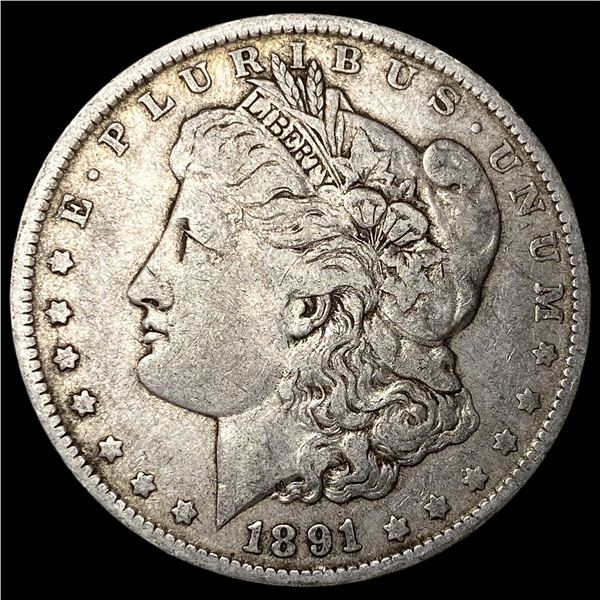 1891-O Silver Morgan Dollar ABOUT  UNCIRCULATED