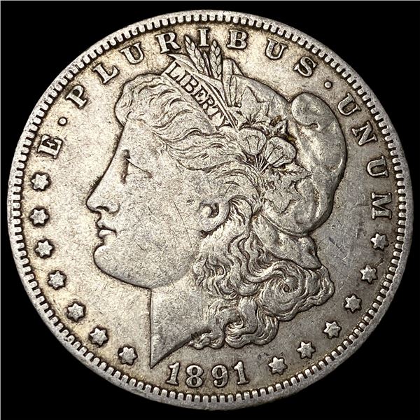 1891-O Silver Morgan Dollar ABOUT  UNCIRCULATED