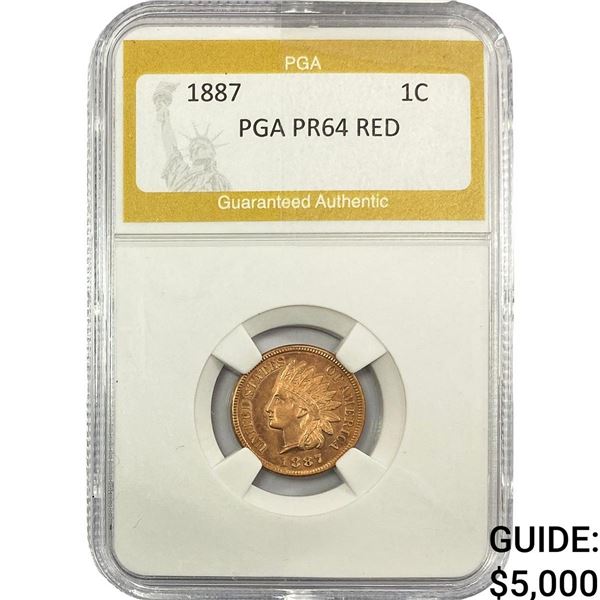 1887 Indian Head Cent PGA PR64 Red