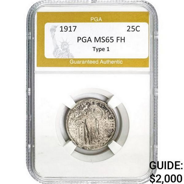 1917 Standing Liberty Quarter PGA MS65 TY 1 FH