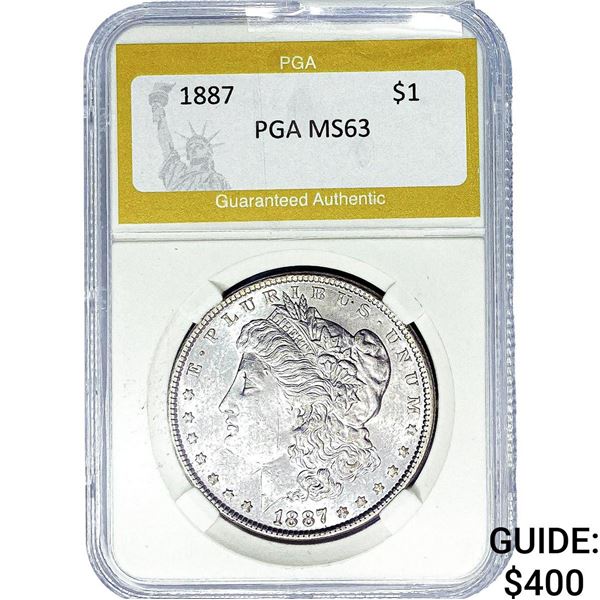 1887 Morgan Silver Dollar PGA MS63