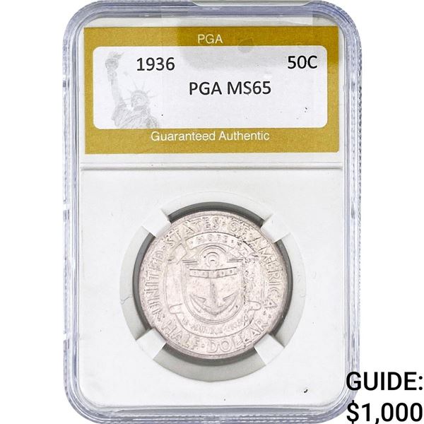 1936 Rhode Island Half Dollar PGA MS65
