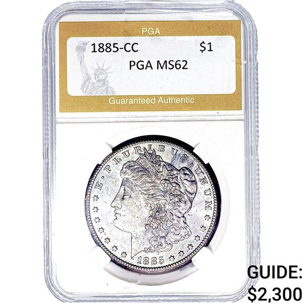1885-CC Morgan Silver Dollar PGA MS62