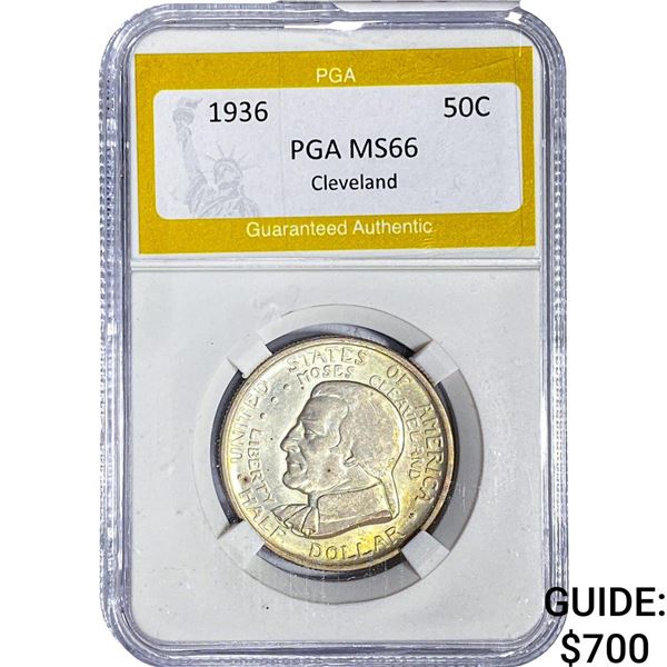 1936 Cleveland Half Dollar PGA MS66
